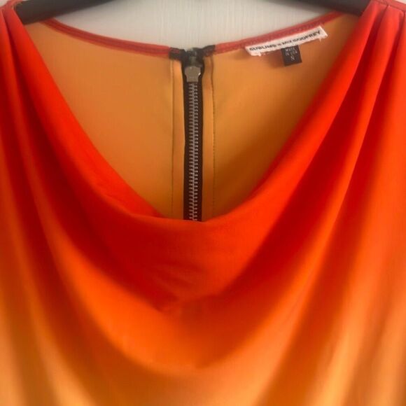 ✨Sublime x Jay Godfrey Orange Ombre Cowl Neck Sz Small Dress✨ - Picture 5 of 6